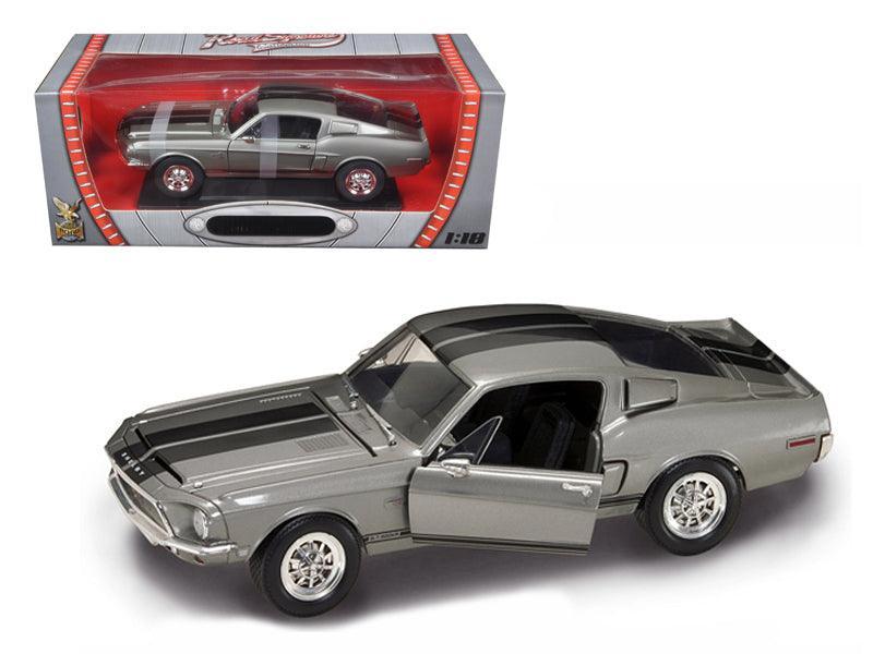 1968 Shelby GT 500KR Silver 1/18 Diecast Model Car by Road Signature - VirtuousWares:Global