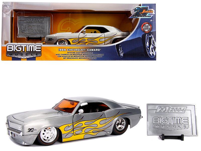 1969 Chevrolet Camaro Raw Metal with Yellow Flames \Bigtime Muscle\" - VirtuousWares:Global