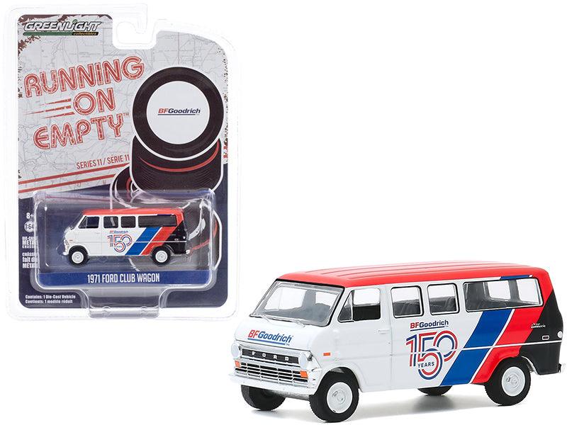 1971 Ford Club Wagon Bus White and Red with Stripes \BFGoodrich 150th - VirtuousWares:Global