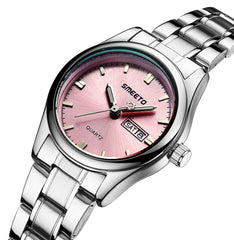 Stainless Steel Strap Watch For Office Ladies