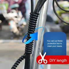 1M Electric Scooter Line Protector Covers Wire Cable Spiral Winder for - VirtuousWares:Global