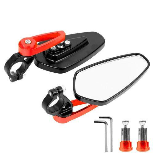 1Pairs Aluminum Bar End Side Rearview Mirror Universal Electric - VirtuousWares:Global