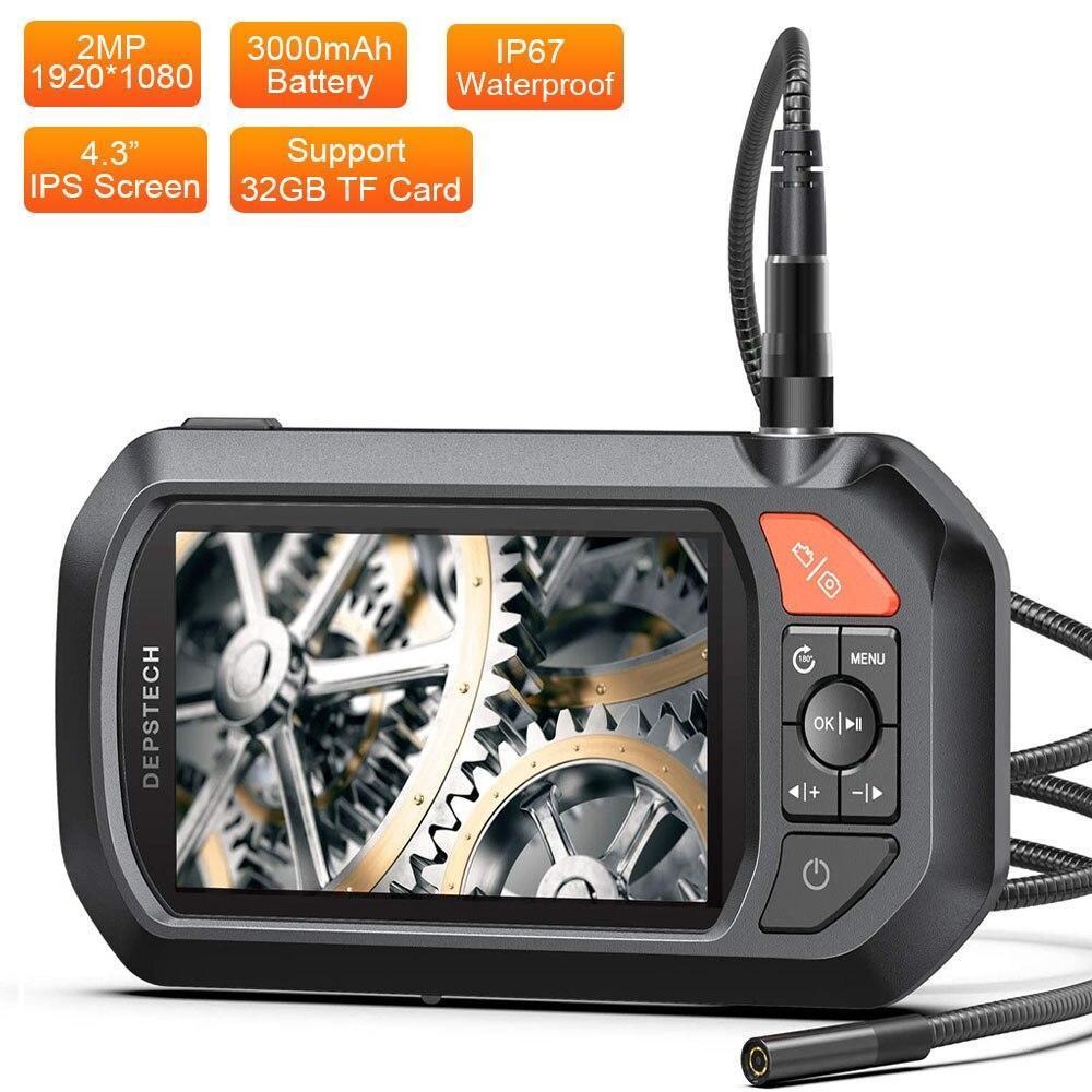 2.0 MP HD Endoscope Industrial Borescope 4.3in IPS Screen IP67 - VirtuousWares:Global
