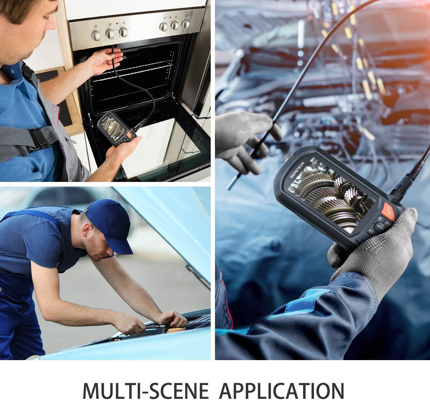 2.0 MP HD Endoscope Industrial Borescope 4.3in IPS Screen IP67 - VirtuousWares:Global