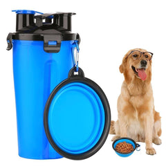 2 in 1 Dog Drinking Water Bottle with Bowls - VirtuousWares:Global