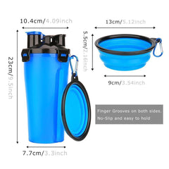 2 in 1 Dog Drinking Water Bottle with Bowls - VirtuousWares:Global