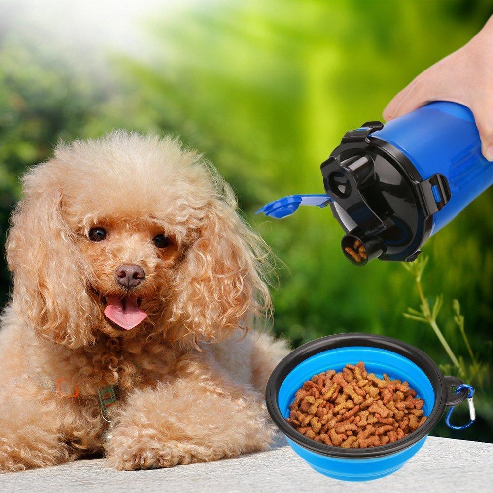 2 in 1 Dog Drinking Water Bottle with Bowls - VirtuousWares:Global