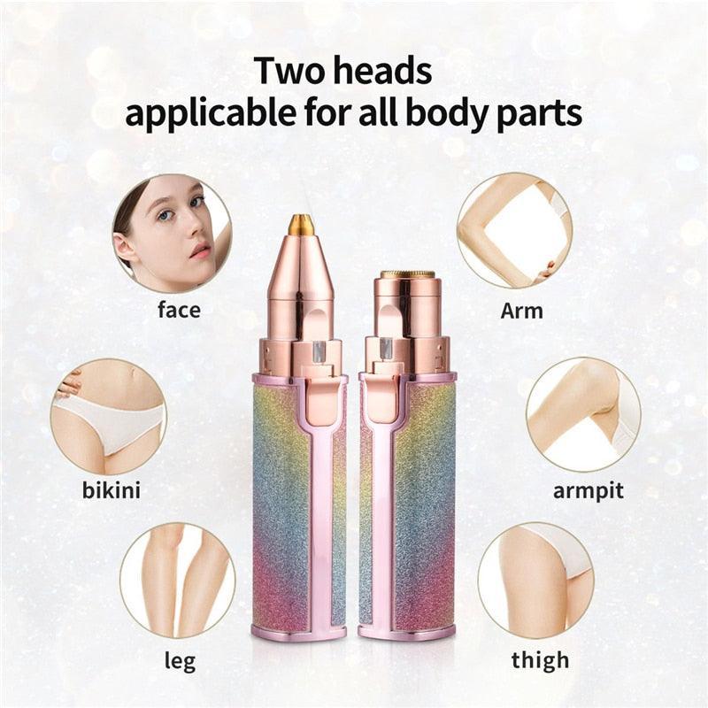2 In 1 Electric Eyebrow Trimmer Female Women Epilator Eye Brow Lip - VirtuousWares:Global
