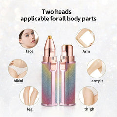 2 In 1 Electric Eyebrow Trimmer Female Women Epilator Eye Brow Lip - VirtuousWares:Global