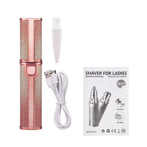 2 In 1 Electric Eyebrow Trimmer Female Women Epilator Eye Brow Lip - VirtuousWares:Global