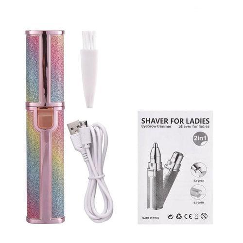 2 In 1 Electric Eyebrow Trimmer Female Women Epilator Eye Brow Lip - VirtuousWares:Global