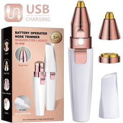 2 in 1 Electric Eyebrow Trimmer Painless Eye Brow Epilator For Women - VirtuousWares:Global