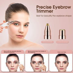 2 in 1 Electric Eyebrow Trimmer Painless Eye Brow Epilator For Women - VirtuousWares:Global