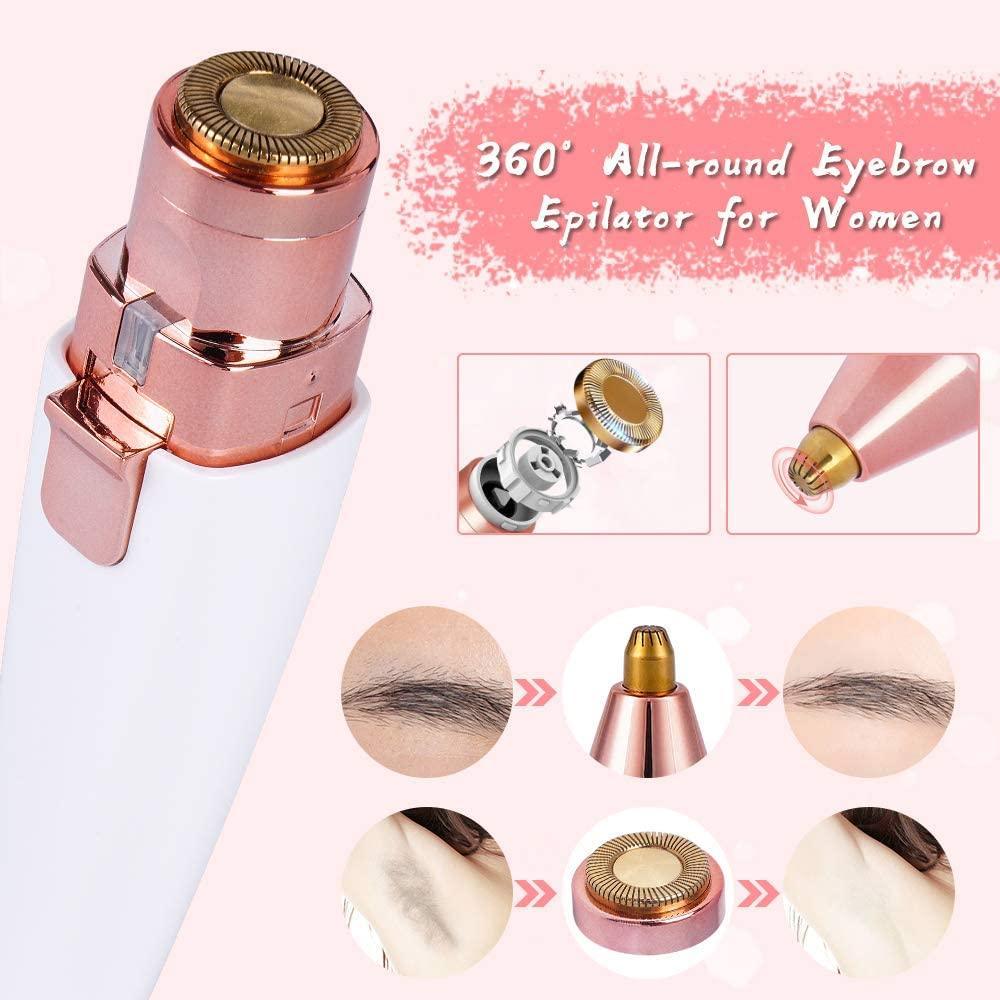 2 in 1 Electric Eyebrow Trimmer Painless Eye Brow Epilator For Women - VirtuousWares:Global