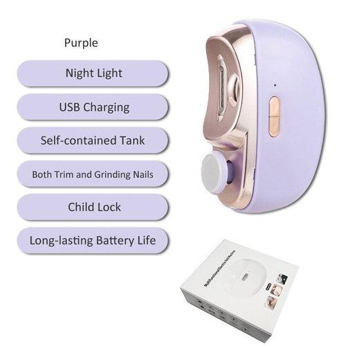 2 IN 1 Electric Nail Clipper Cutter With LED Light Automatic Nail - VirtuousWares:Global