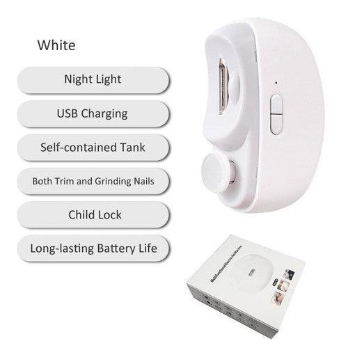 2 IN 1 Electric Nail Clipper Cutter With LED Light Automatic Nail - VirtuousWares:Global