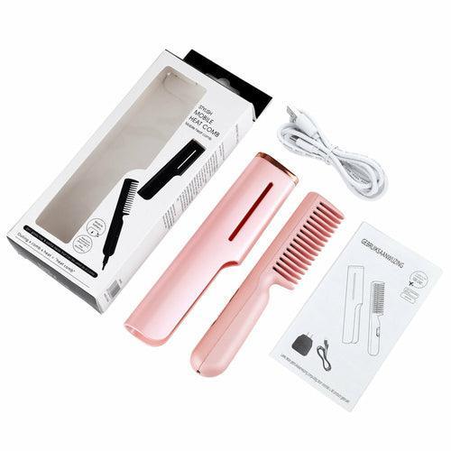2 In 1 Hair Straightener Fast Heat Hairdressing Comb - VirtuousWares:Global