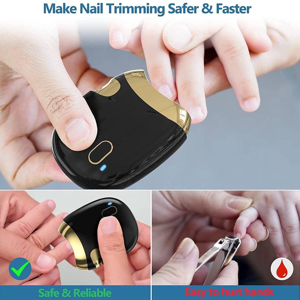 2 in 1 Shearing & Grinding Electric Nail Trimmer Nail File Baby Adult - VirtuousWares:Global
