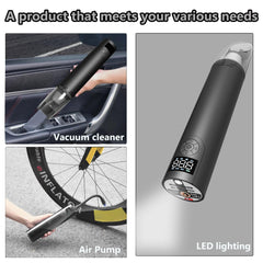 2 in 1 Tire Inflator Portable Air Compressor and Car mounted vacuum - VirtuousWares:Global