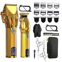 2-pcs/Set Professional Hair Clipper For Men Barber Cordless Electric - VirtuousWares:Global