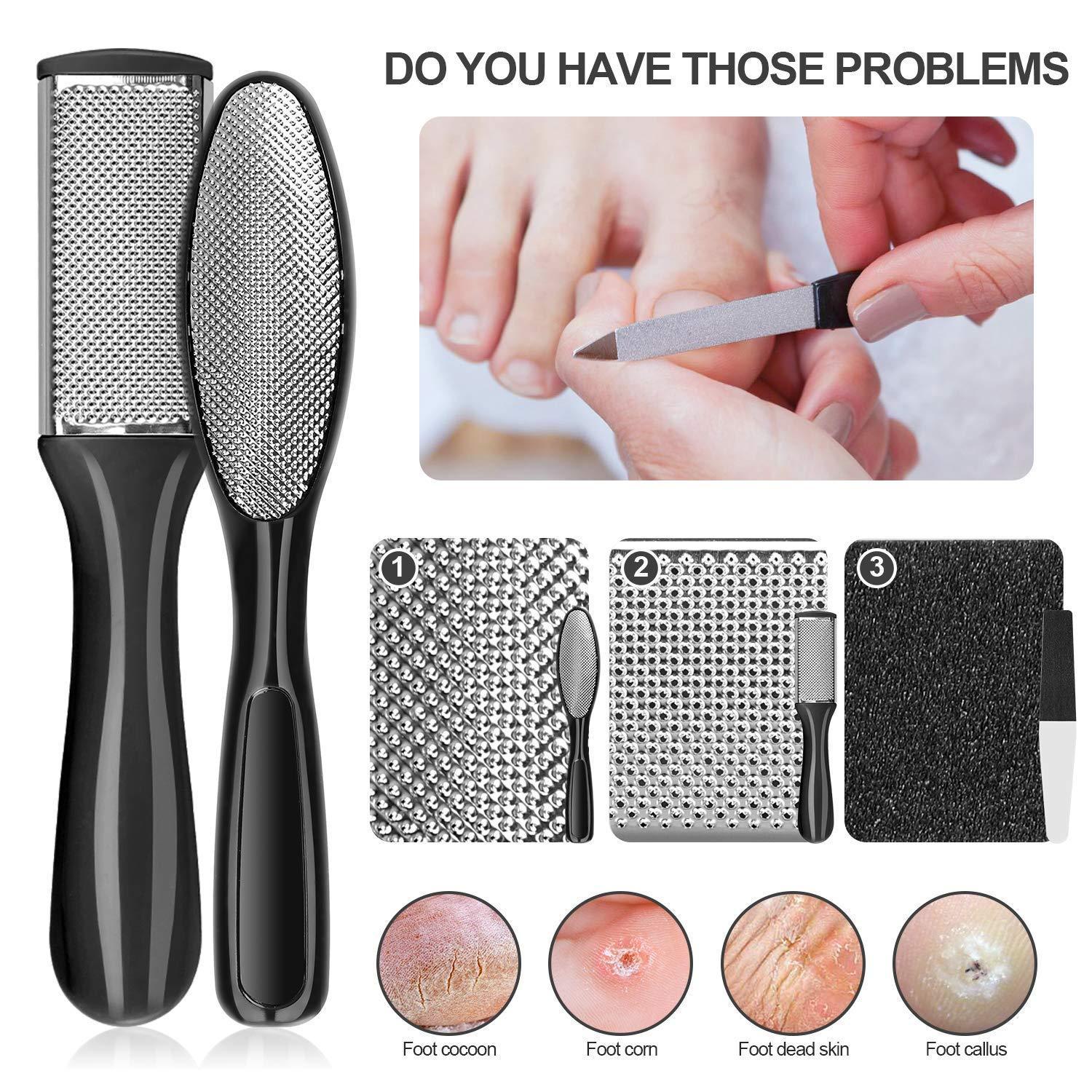 20 in 1 Black Stainless Steel Professional Pedicure Tools - VirtuousWares:Global