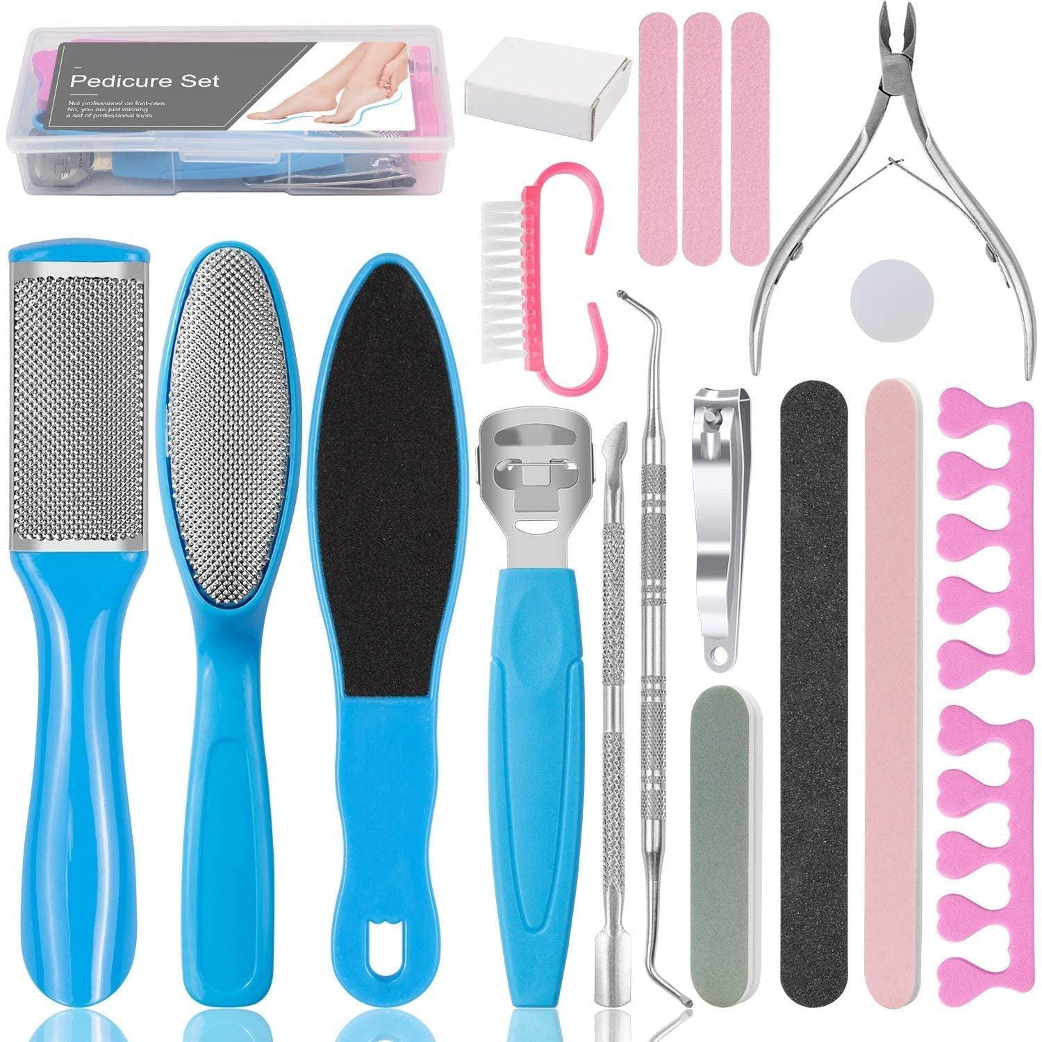 20 in 1 Foot Files Professional Pedicure Tools Set - VirtuousWares:Global