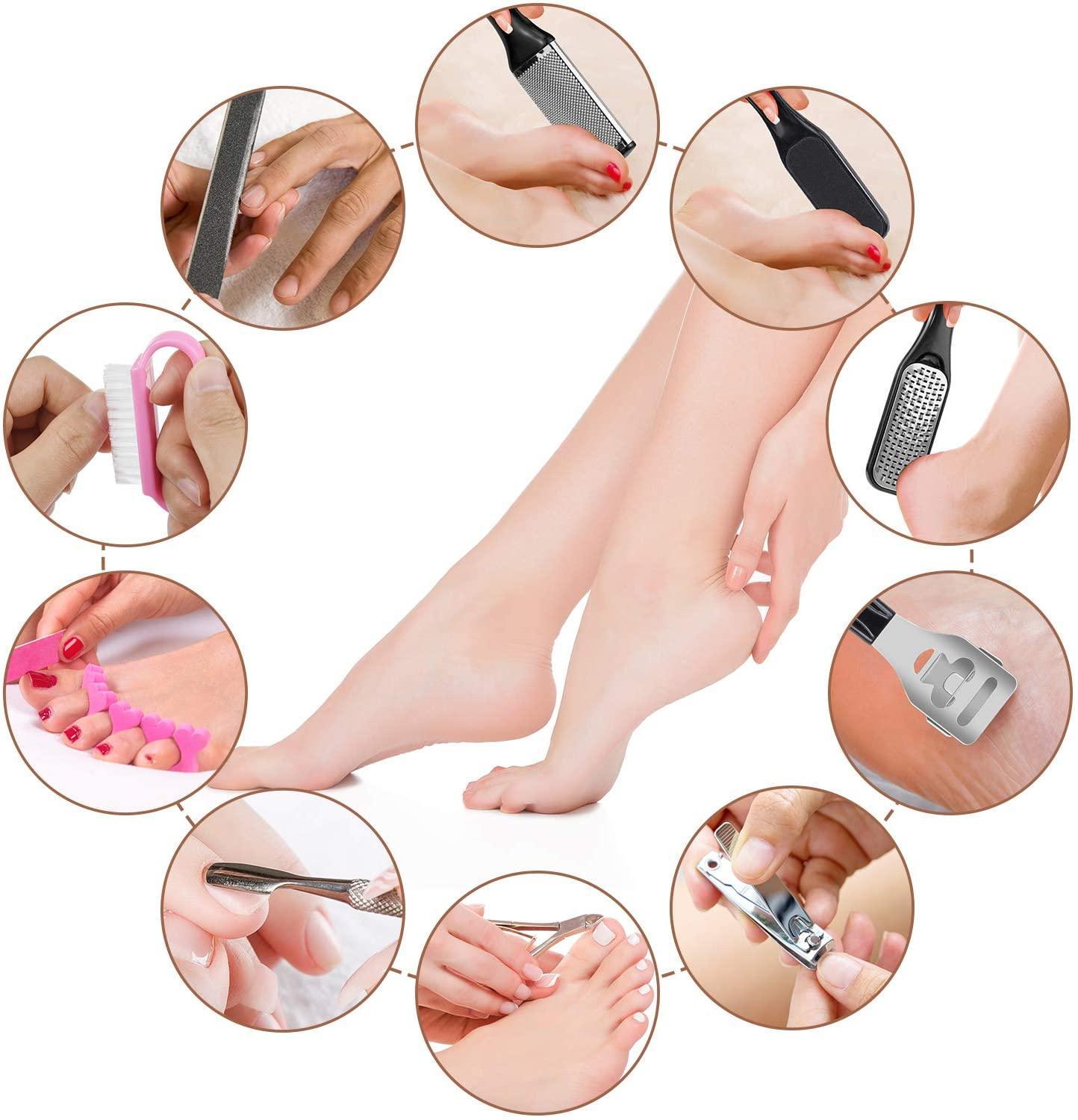 20 in 1 Foot Files Professional Pedicure Tools Set - VirtuousWares:Global