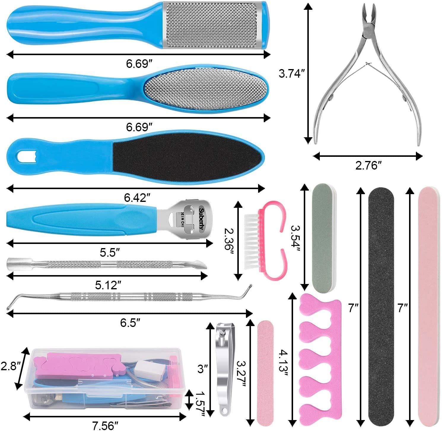 20 in 1 Foot Files Professional Pedicure Tools Set - VirtuousWares:Global