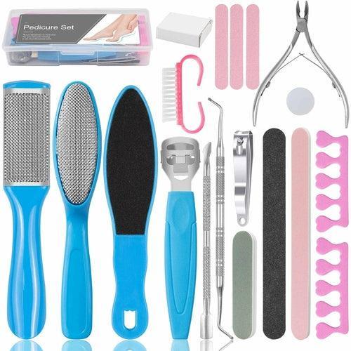 20 in 1 Foot Files Professional Pedicure Tools Set - VirtuousWares:Global