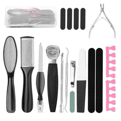 20 in 1 Professional Pedicure Tools Set, Foot Care Scrubber Pedicure - VirtuousWares:Global