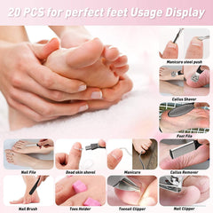 20 in 1 Professional Pedicure Tools Set - VirtuousWares:Global