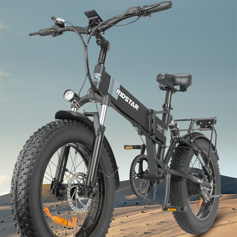 20 Inch Wide Folding Mountain Electric Bicycle With Fat Tire - VirtuousWares:Global