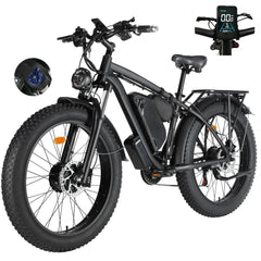 2000W Dual Motor Powerful Electric Bicycle 48V 22.4Ah 26*4inch Fat - VirtuousWares:Global