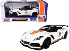 2019 Chevrolet Corvette ZR1 #22 \Gulf Oil\" White with Orange Stripes - VirtuousWares:Global