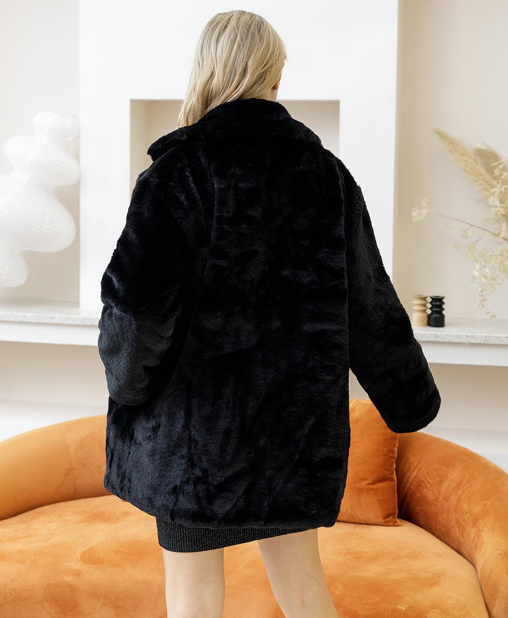 2022 Autumn Winter New Women Faux Fur Coat Elegant Fluffy Thick Warm - VirtuousWares:Global