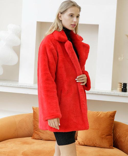 2022 Autumn Winter New Women Faux Fur Coat Elegant Fluffy Thick Warm - VirtuousWares:Global