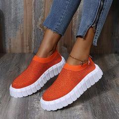 2022 Bling Bling Female Mesh Platform Vulcanized Shoes - VirtuousWares:Global