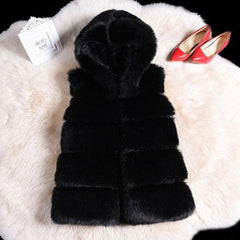 2022 Winter Sleeveless Artificial Fox Fur Coat Gilet Faux Fur Jacket - VirtuousWares:Global