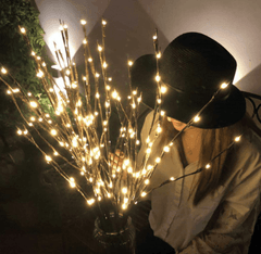 20LED Branch Lamp Fairy String Light Tree Twig Floral Flower - VirtuousWares:Global