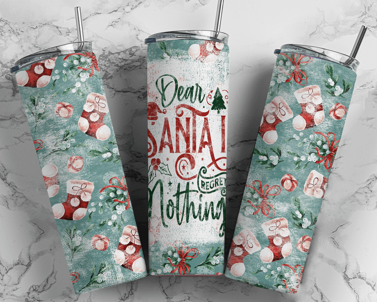 20oz Santa Regret Christmas Tumbler - VirtuousWares:Global