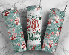 20oz Santa Regret Christmas Tumbler - VirtuousWares:Global