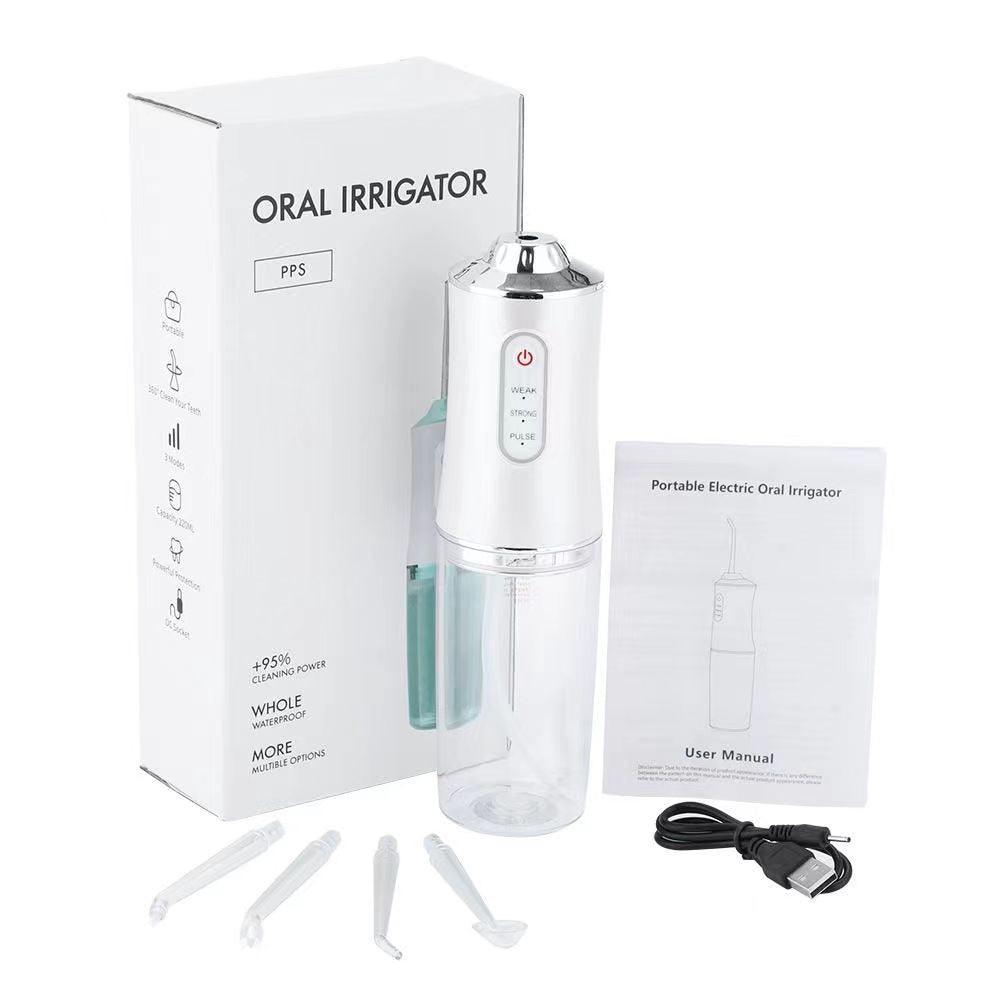 220ML Oral Irrigator USB Rechargeable 3 Modes Portable Dental Water - VirtuousWares:Global