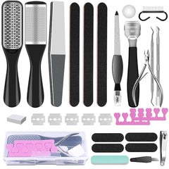 23 in 1 Professional Pedicure Tools Set Foot Care Scrubber Pedicure - VirtuousWares:Global