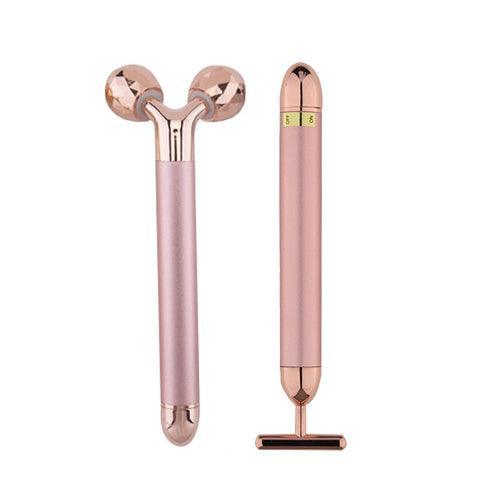 24k Gold Energy Beauty Bar Facial Face Massager 3D Roller Electric - VirtuousWares:Global
