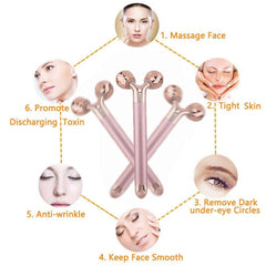 24k Gold Energy Beauty Bar Facial Face Massager 3D Roller Electric - VirtuousWares:Global
