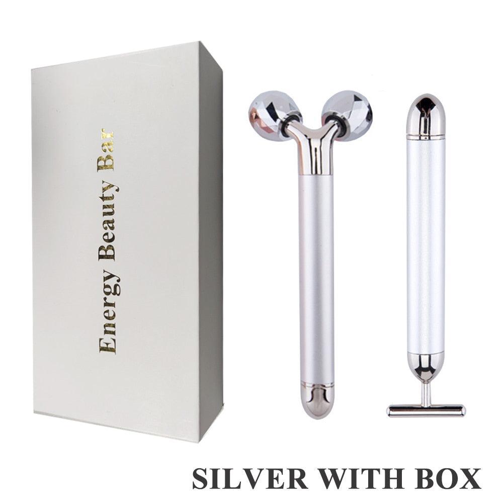 24k Gold Energy Beauty Bar Facial Face Massager 3D Roller Electric - VirtuousWares:Global