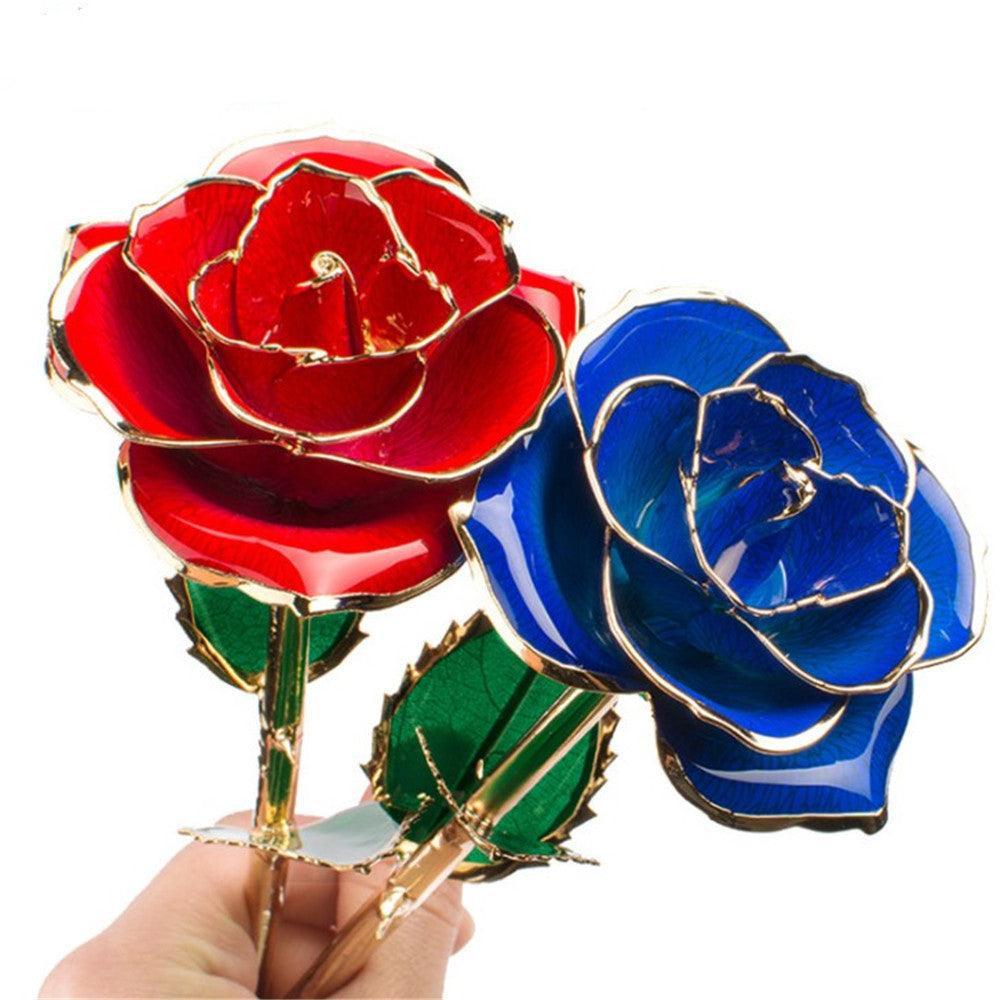 24K Gold-plated Rose Flower With A Gift Box Valentine's Day Gift - VirtuousWares:Global