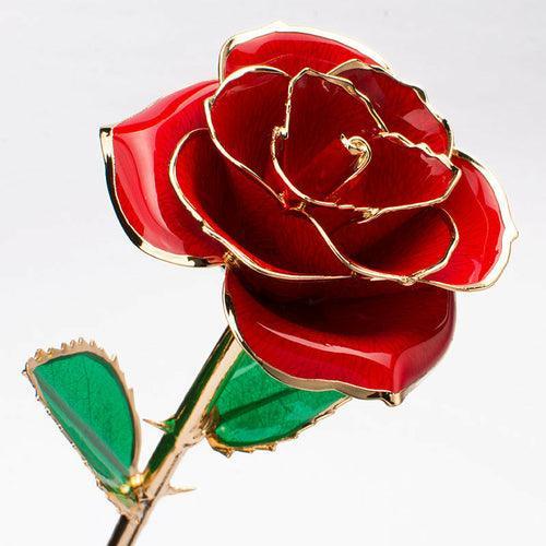 24K Gold-plated Rose Flower With A Gift Box Valentine's Day Gift - VirtuousWares:Global