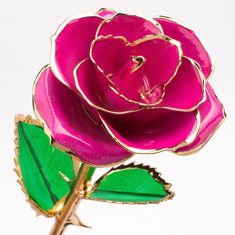 24K Gold-plated Rose Flower With A Gift Box Valentine's Day Gift - VirtuousWares:Global