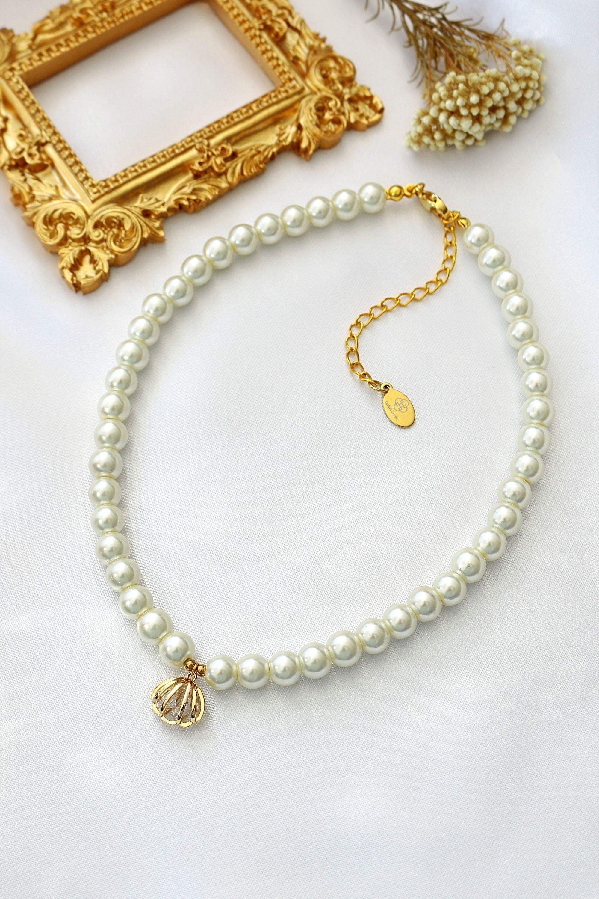 24K Seashell Czech Pearls Choker - VirtuousWares:Global